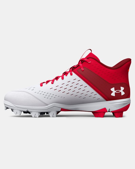Men's UA Leadoff Mid RM Baseball Cleats in Red image number 1